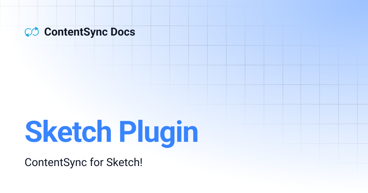 Sketch Plugin | ContentSync Docs