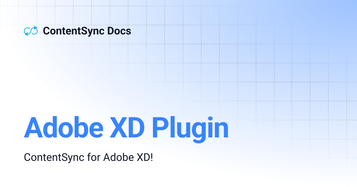 Adobe XD Plugin | ContentSync Docs